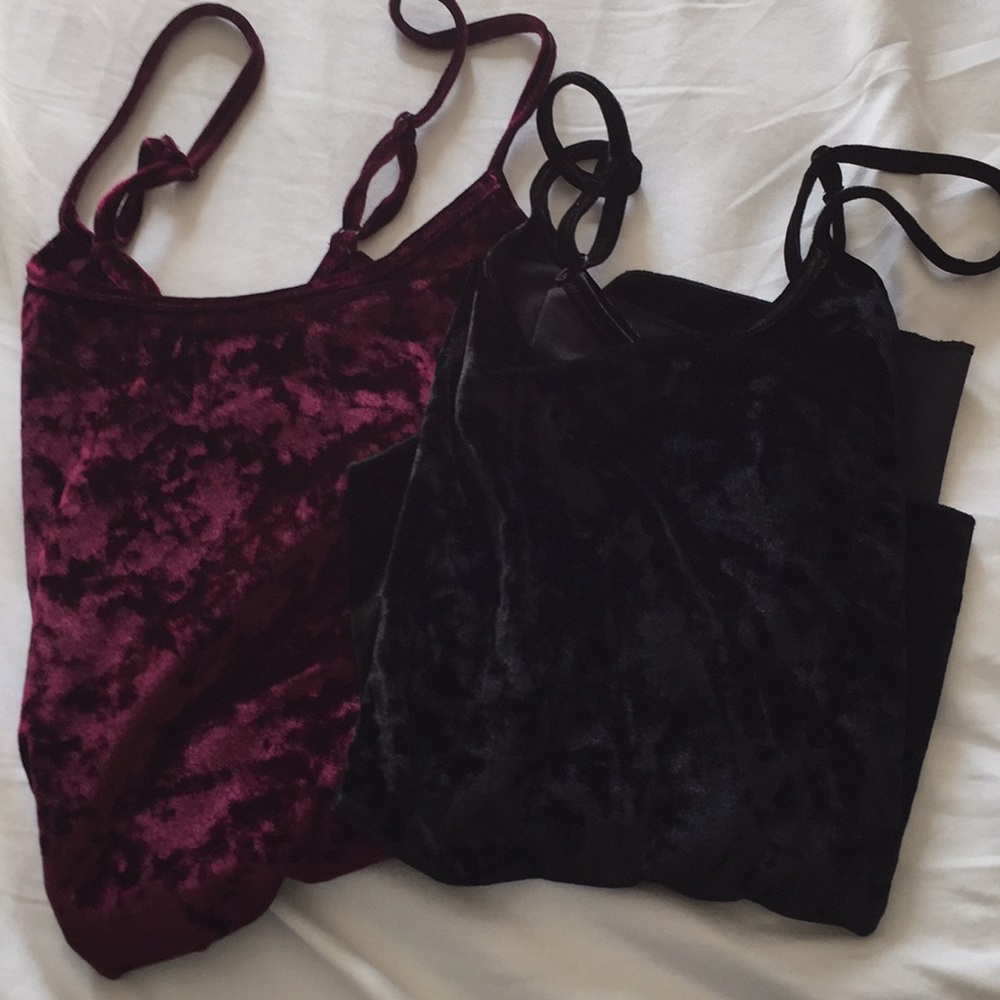 Set of 2 velvet camis